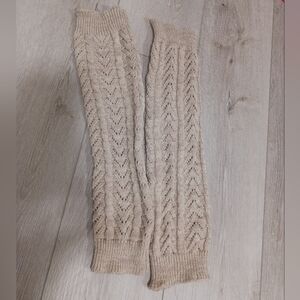 Knit Arm/Leg Warmers in Beige